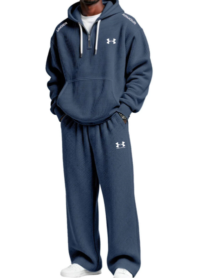 Waffle-Knit Performance Hoodie Jogger Set - Clearance Sale